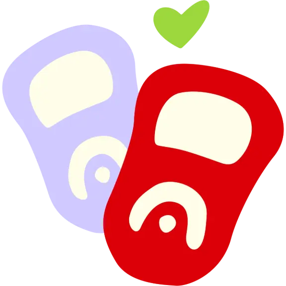 illustrated icon of a pair of soda pop tabs
